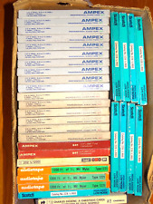 Lot of 32 used 7" Reel-to-reel tapes, 1/4", mixed brands, Ampex, Scotch, etc. for sale  Shipping to South Africa