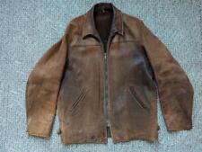 Chaqueta de motocicleta vintage década de 1950 44 marrón cuero PÁTINA envejecida década de 1960 rrl segunda mano  Embacar hacia Mexico