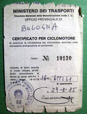 Libretto circolazione 1985 usato  Bologna