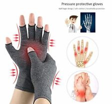 Hand Support Wrist Brace Arthritis Compression Gloves Half Finger Cotton Pair til salgs  Frakt til Norway