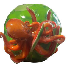 Vela de polvo bola redonda esculpida vintage com fita gramíneas verde laranja comprar usado  Enviando para Brazil