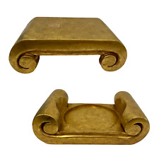 Pedestal de pergaminho clássico decorativo (gesso dourado, tampo de mesa) comprar usado  Enviando para Brazil