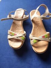 Leather sandals beige for sale  HITCHIN