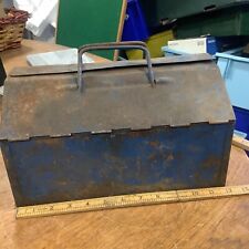 small vintage lunchbox style metal toolbox for sale  MANSFIELD