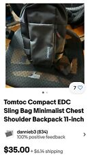 Mochila de ombro Tomtoc compacta EDC bolsa estilingue peito minimalista 11 polegadas comprar usado  Enviando para Brazil