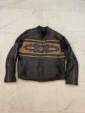 Chaqueta de Motocicleta Vintage Wilda EE. UU. Speed Racing Club Negra Marrón de Cuero  segunda mano  Embacar hacia Argentina