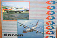 Airliner Postcard  Flugzeug SAFAIR FREIGHTERS B.707 + Hercules airline issue II comprar usado  Enviando para Brazil