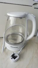Used, Aigostar electric kettle 2200W white clear  glass light indicator for sale  Shipping to South Africa