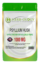 Psyllium Husk Soluble Fibre Capsules 1000mg Extract Fiber Supplement for sale  Shipping to South Africa