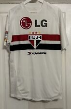 Usado, Camisa de futebol branca retrô colecionável rara LG SPFC topper. Habib’s tamanho G comprar usado  Enviando para Brazil
