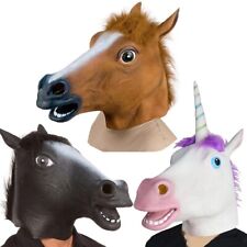 Usado, Máscara de cavalo unicórnio novidade fantasias de máscara de Halloween látex animal cosplay comprar usado  Enviando para Brazil