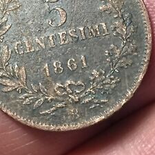 5 centesimi 1861 bologna usato  San Bonifacio