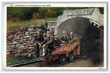1937 Entrance To An Anthracite Coal Mine Slope Miners Posted Vintage Postcard, used for sale  Shipping to South Africa