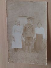 Cartão postal de RP de um motorista da Primeira Guerra Mundial no Corpo de Serviço do Exército com duas senhoras. comprar usado  Enviando para Brazil