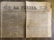 Jornal antigo vintage da França La Presse 1859 comprar usado  Enviando para Brazil