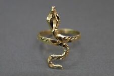 10K Solid Yellow Gold Diamond Cut Size 6.5 Snake Ring. for sale  Shipping to Canada