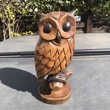 Wooden owl carving for sale  RAYLEIGH