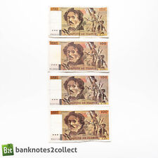 FRANCE: 4 x 100 French Franc Banknotes. tweedehands  verschepen naar Netherlands