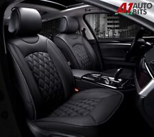 Capas de assento dianteiro de couro ecológico acolchoado preto diamante para Fiat Seat Volvo comprar usado  Enviando para Brazil