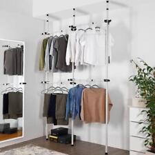 Telescopic Wardrobe Organise Hanging Double Rail Clothes Rack Adjustable Storage for sale  Shipping to South Africa