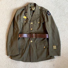 WW2 US Army Air Corp Dress Jacket W/ Belt Uniform Bullion Patch Sz 35S 1942 for sale  Shipping to South Africa