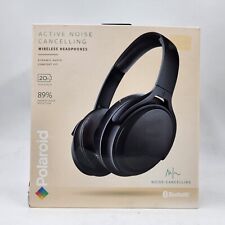 Polaroid Active Noise Cancelling Bluetooth Comfort Fit Wireless Headphones Black, used for sale  Shipping to South Africa