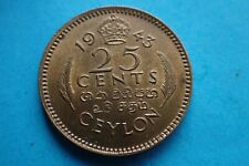Ceylon cents 1943 for sale  Shipping to Ireland
