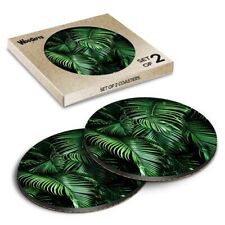 Redondo Mdf Coaster Tropical palma Folhas Selva Verde #52311 comprar usado  Enviando para Brazil