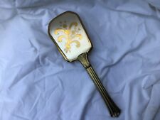 Vintage Goldtone Floral Nylon Bristle Hand Held Vanity Hair Brush for sale  Shipping to South Africa