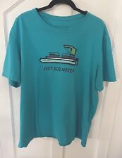 Life is Good Shirt Mens Just Add Water Boat Pontoon Crusher Tee Blue XL for sale  Shipping to South Africa