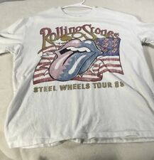 Camiseta feminina Abercrombie & Fitch Rolling Stones Steel Wheels Tour XS comprar usado  Enviando para Brazil