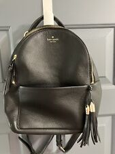 KATE SPADE NICOLE LARCHMONT AVE BACKPACK BLACK LEATHER TRAVEL SCHOOL BAG for sale  Shipping to South Africa