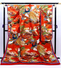 Japanese kimono, UCHIKAKE, Wedding Robe, Gold/Silver, Embroidery, L5' 10"..3198, used for sale  Shipping to South Africa