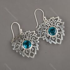 Natural Apatite Gemstone Drop/Dangle Earrings 925 Sterling Silver For Women, used for sale  Shipping to South Africa
