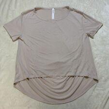 Lululemon cair no lugar Camisa Manga Curta Rosa Texturizado Bliss Modal tamanho 8, usado comprar usado  Enviando para Brazil