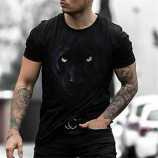 Usado, Camiseta Hombres Moda Pantera Negra Gaze Mangá Corta Gráfico Sedoso Suave Tops comprar usado  Enviando para Brazil