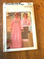 Used, Vintage Butterick "Fast  & Easy" sewing patterns #5164 misses caftan size medium for sale  Shipping to South Africa