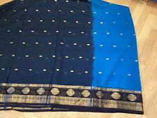 Turquoise indian saree for sale  LONDON