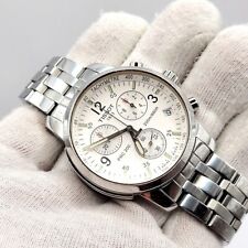 Usado, Relógio de pulso masculino original Tissot PRC 200 cronógrafo quartzo branco T461 comprar usado  Enviando para Brazil