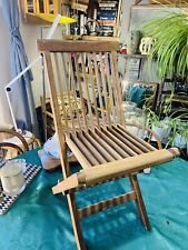 Chair folding teak for sale  PADSTOW