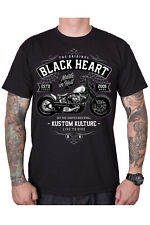 Moto Kult Chopper Motorrad Rock`n Roll Biker Live to Ride Black Heart T-Shirt comprar usado  Enviando para Brazil