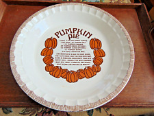 Pumpkin pie plate for sale  Livingston Manor