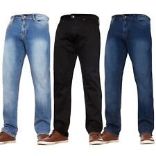 Masculino Straight Leg Stretch Jeans Básico Casual Trabalho Denim Regular Grande Alto rechonchuda comprar usado  Enviando para Brazil