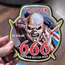 Iron Maiden Trooper Beer Pump Clip Badge 666 Label Plastic Sign Bar Display segunda mano  Embacar hacia Argentina