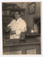 PHOTO ANCIENNE Pièce de Théâtre Acteur Drôle Bar Barman Alcool Téléphone 1920 na sprzedaż  Wysyłka do Poland