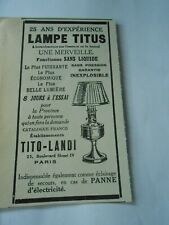Publicité 1926 lampe d'occasion  La Verpillière