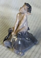 ROYAL COPENHAGEN Faun Satyr Pan Boy Riding Turtle #858 Porcelain Figurine EUC for sale  Shipping to South Africa