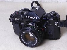 Canon A1 35mm SLR Film Camera With canon 50mm f1.8 lens + filter + cap stunning , used for sale  NORWICH