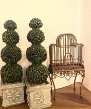 Dolls House 1:12 Rust Effect Large Bird Cage, 2 x Topiary Trees Garden Shop for sale  Shipping to South Africa