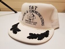 Vintage Welding MS White and Black Oak Leaf Bill Trucker Hat Adjustable Mesh Cap for sale  Shipping to South Africa
